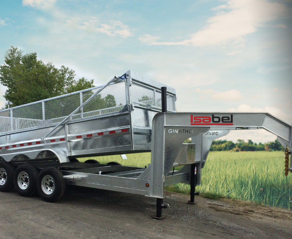 Services de transport avec une remorque dumper